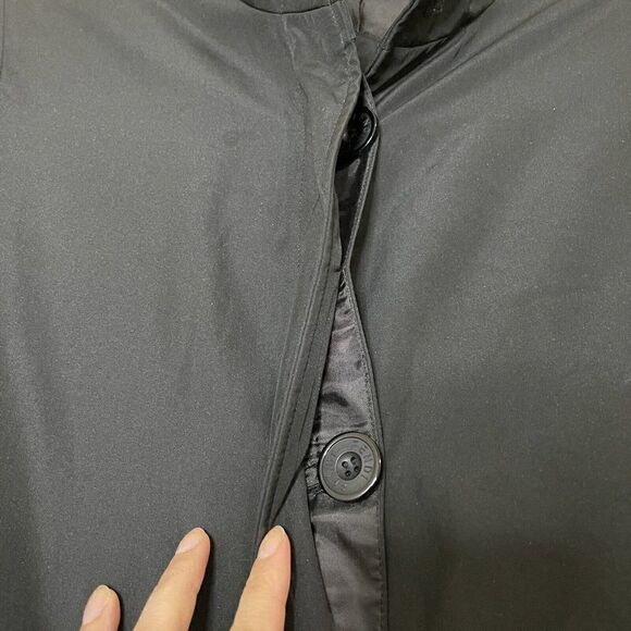 Vintage Fendi Made in Italy Black Trench coat with Pockets size XL - Picture 7 of 12